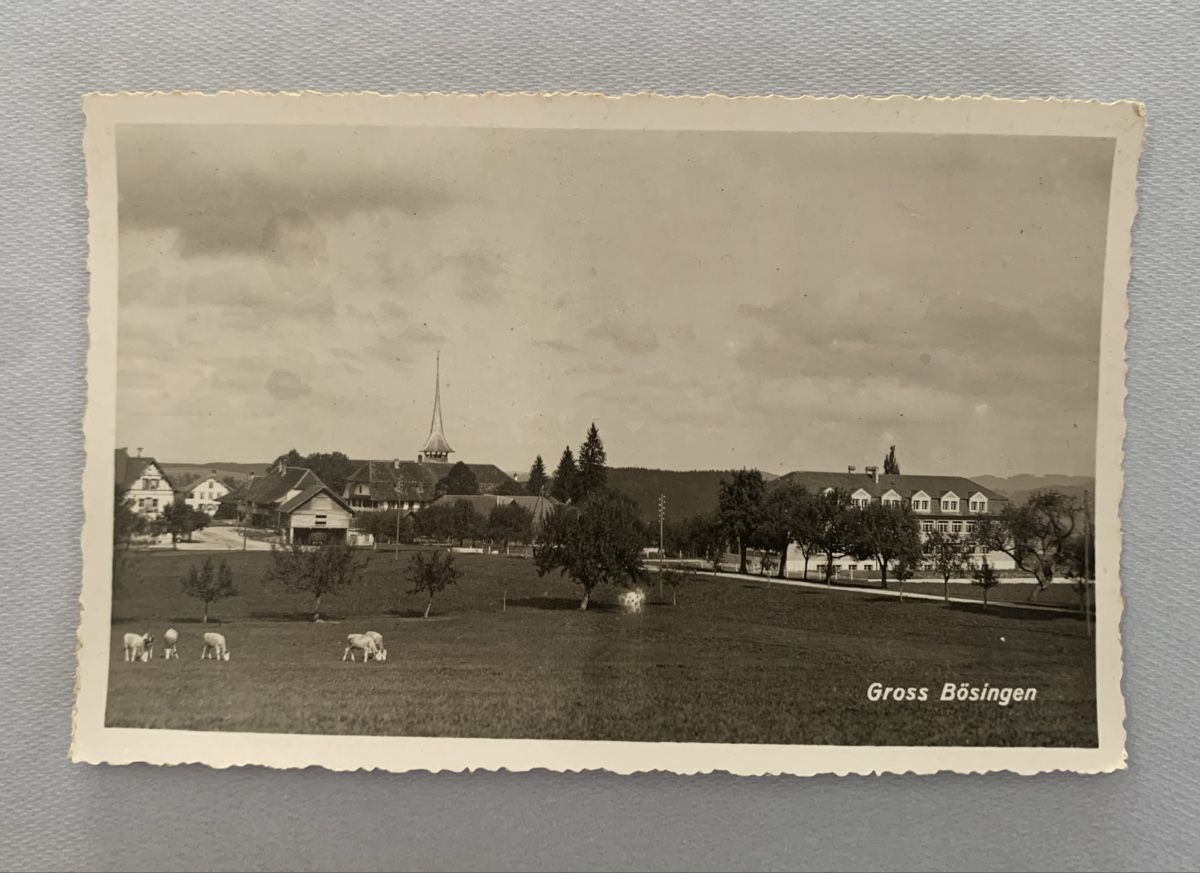 Cartoline postali:  Ansichtskarten/Photos Schweiz - Bösingen FR  – Usato da Düdingen venduto da polytropon_5 1