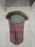 Fillikid Fusssack Kinderwagen altrosa mit Fellkragen