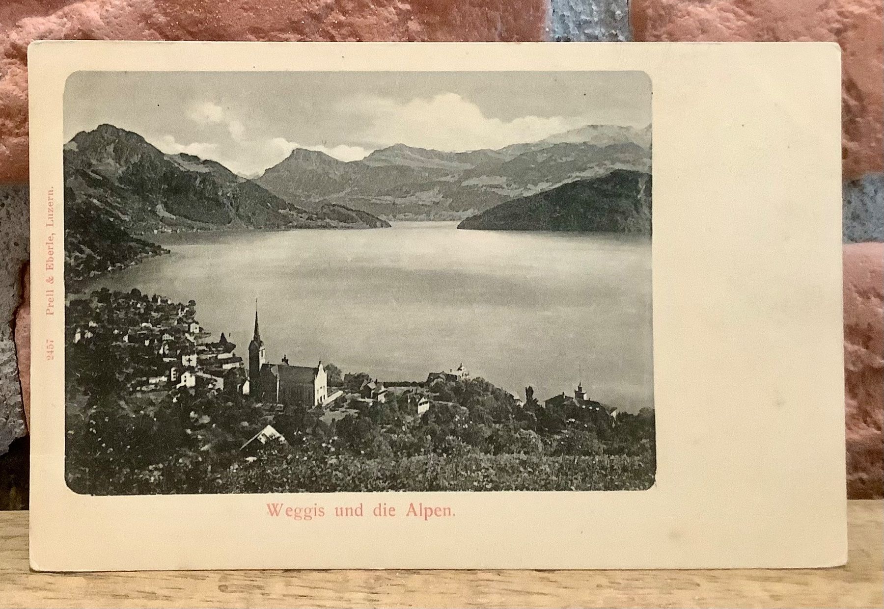 Cartoline postali: WEGGIS & die Alpen - Vierwaldstättersee – Usato da Root venduto da ENGLAND-TREASURES