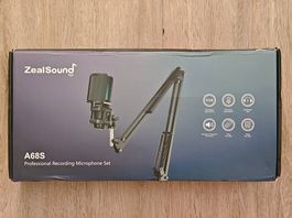 Zealsound USB Gaming Mikrofon A68S mit RGB, Ständer-Set