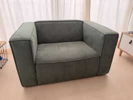 Gemütlicher 1.5-Sitzer Sessel von Livique (Sage/Grün)