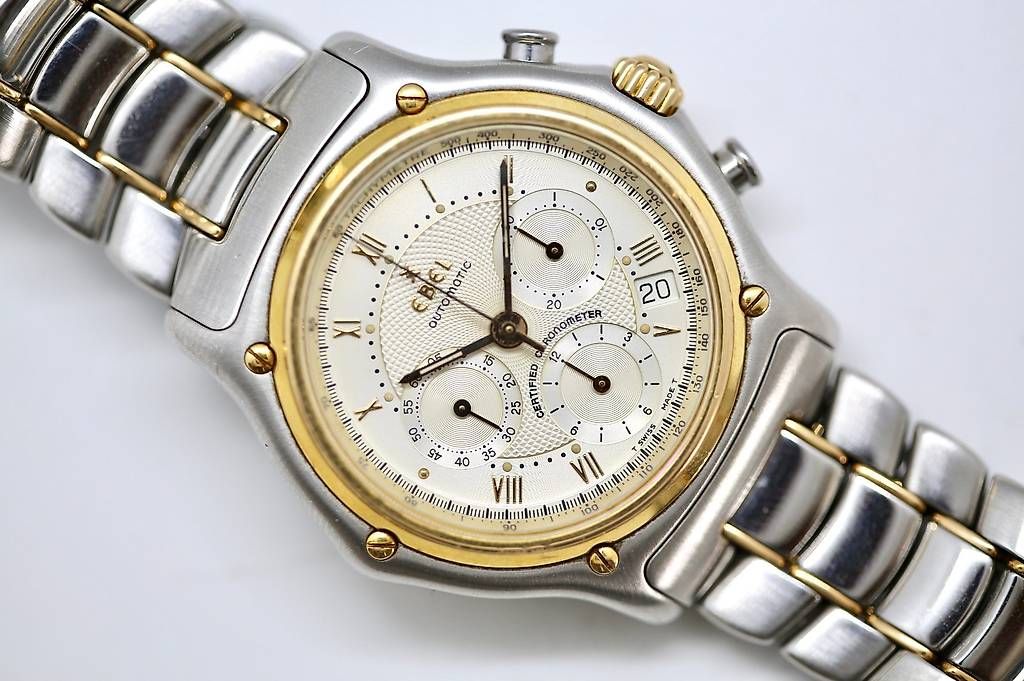 Ebel Orologi: Ebel Le Modulor Chronograph Gold&Stahl – Usato da Reinach BL venduto da Han-Numismatik 2