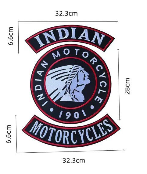 Toppe: Patchs brodés Indian Motorcycle - J080 – Nuovo e nell'imballaggio originale da Allens venduto da MADE.IN.ROCK.N.ROLL 1