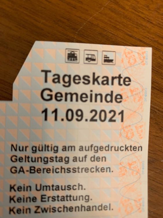 Tageskarte Gemeinde SBB 11.09. | Kaufen auf Ricardo
