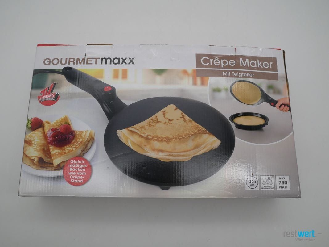 Küchengeräte: GOURMETMAXX Crêpe Maker mit Teigteller – Neu (gemäss Beschreibung) aus Winterthur von Restwert_Winterthur 2