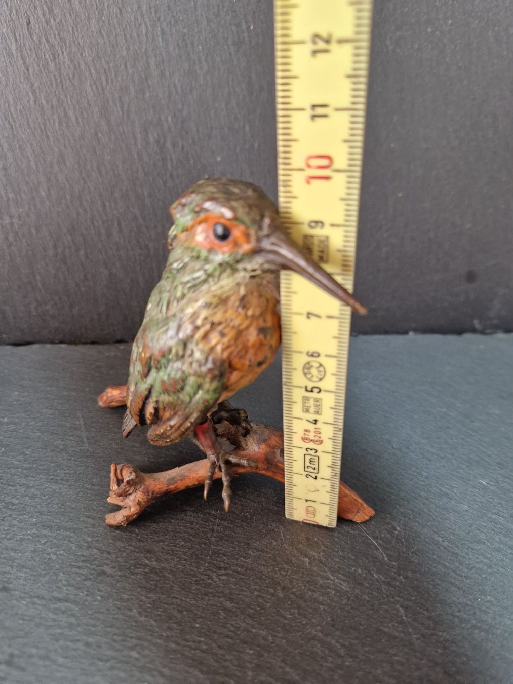 Figuren: Bemalte Bronze-Figur Eisvogel (Defekt) – Gebraucht aus Winterthur von Sadega 4
