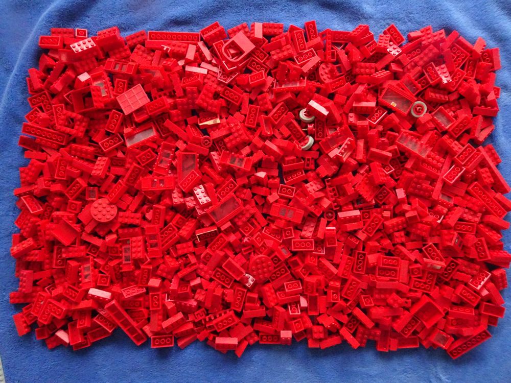 LEGO® Bausteine rot. Grosse Menge 2,5 kg | Kaufen auf Ricardo