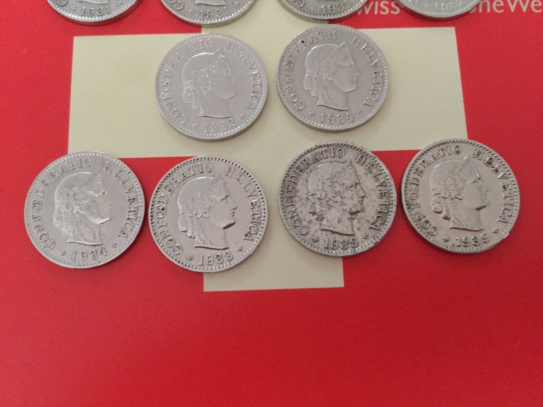 Tutti le monete: 5 Rappen - LOT 1931-1939 – Usato da Elsau venduto da herbybay 2