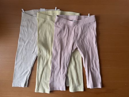 3er Set Baby Leggings Pastellfarben Grösse 80