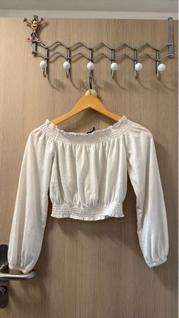 Chemisier blanc à manches longues, taille S -Bon  État