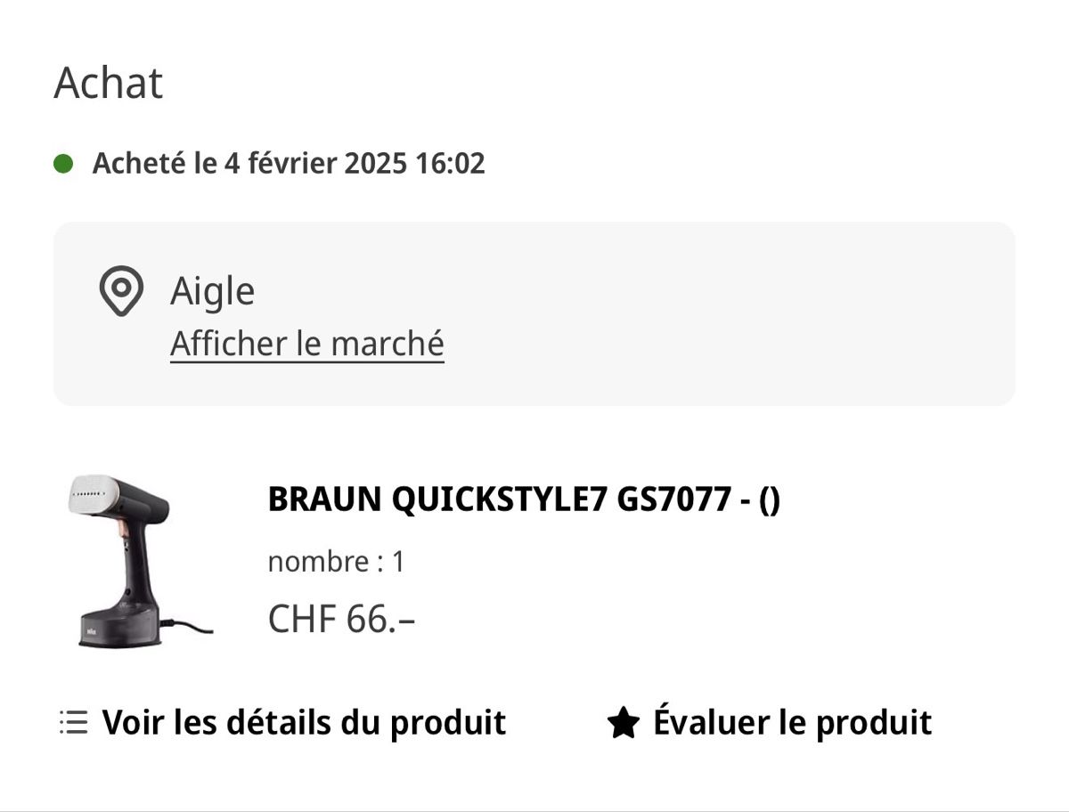Braun Ferri da stiro: BRAUN QUICKSTYLE7 GS7077 – Nuovo (secondo la descrizione) da Aigle venduto da Adrien_glz 4