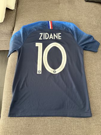 Fussballtrikot Frankreich Nike Zidane Nr 10 blau Gr L