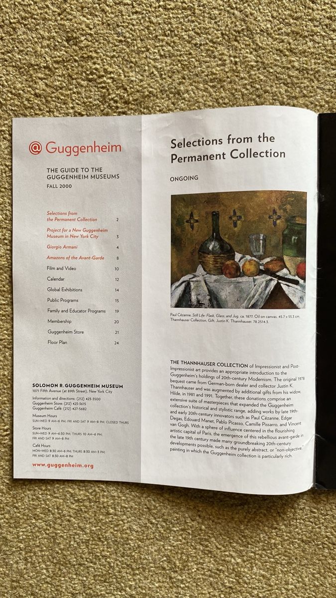 Dokumente: Broschüre - @Guggenheim - Fall 2000 – Gebraucht aus Dübendorf von Montclair 1