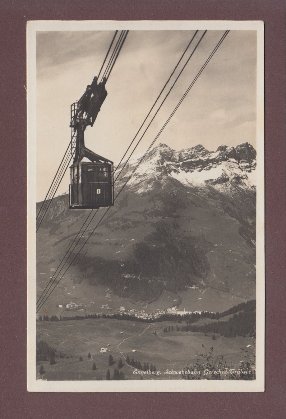 Cartoline postali: ENGELBERG - Schwebebahn Gerschni-Trübsee - 1932 – Usato da Pully venduto da nicecards