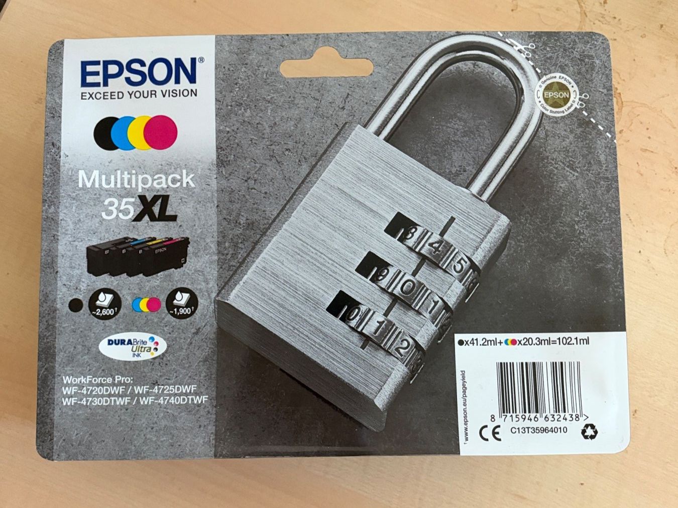 Epson Druckerpatronen & Toner: Epson 35XL DuraBrite Ultra Multipack – Neu und originalverpackt aus Flüh von Eidechs