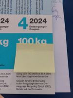 ERZ Zürich Entsorgungs-Coupon Gutschein 100 kg 30.04.2025!!!