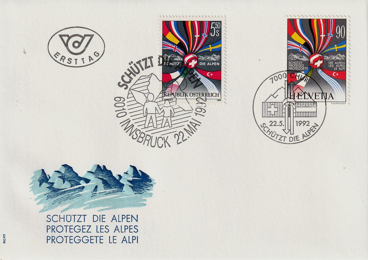 Tutti i francobolli: 1992 Brief A-CH FDC – Usato da Arlesheim venduto da gaugi43