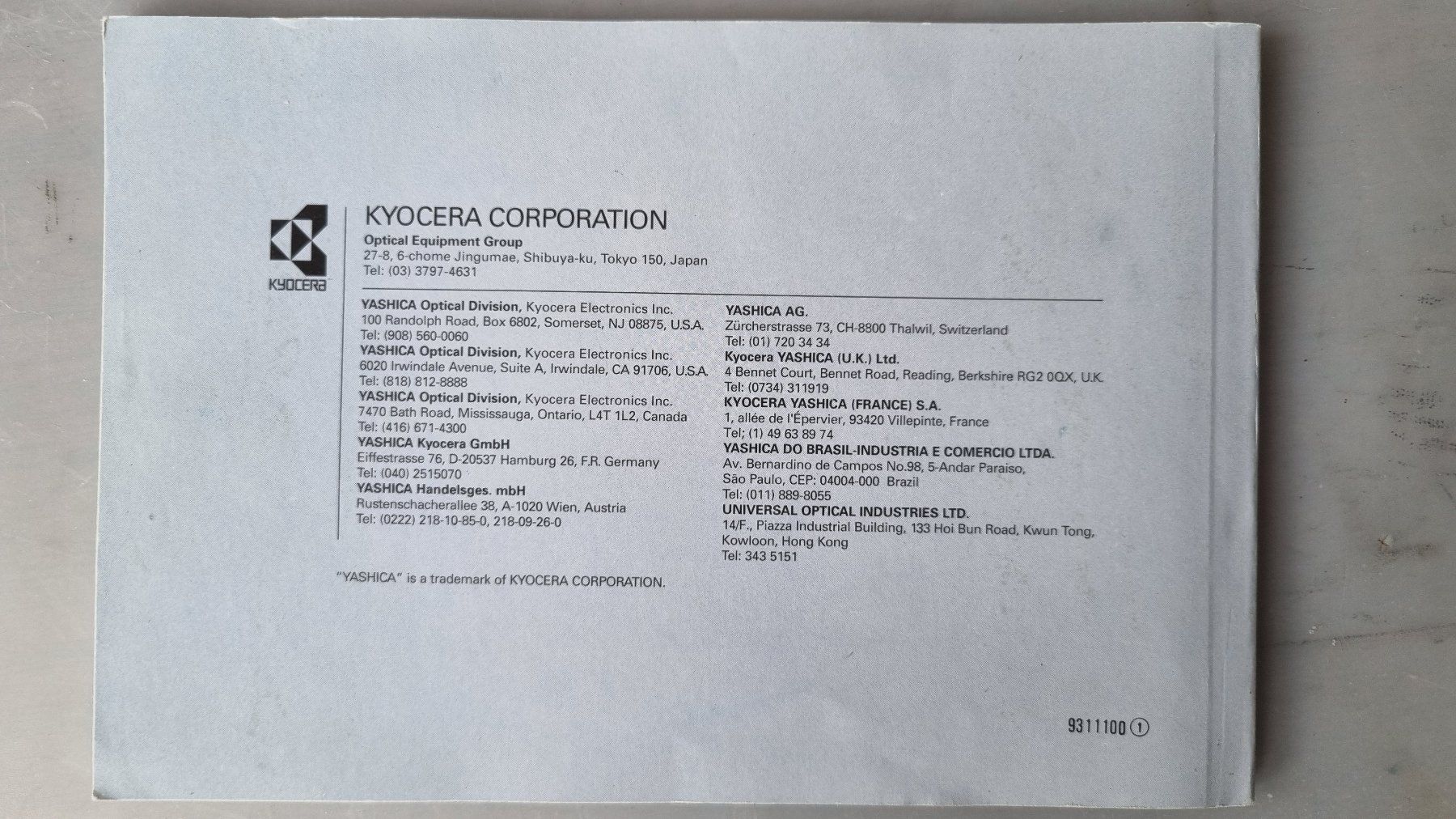 Libri: Yashica 108 Multi Program Gebrauchsanweisung / Mode d'emploi – Usato da Basel venduto da Cellostoffeli 1