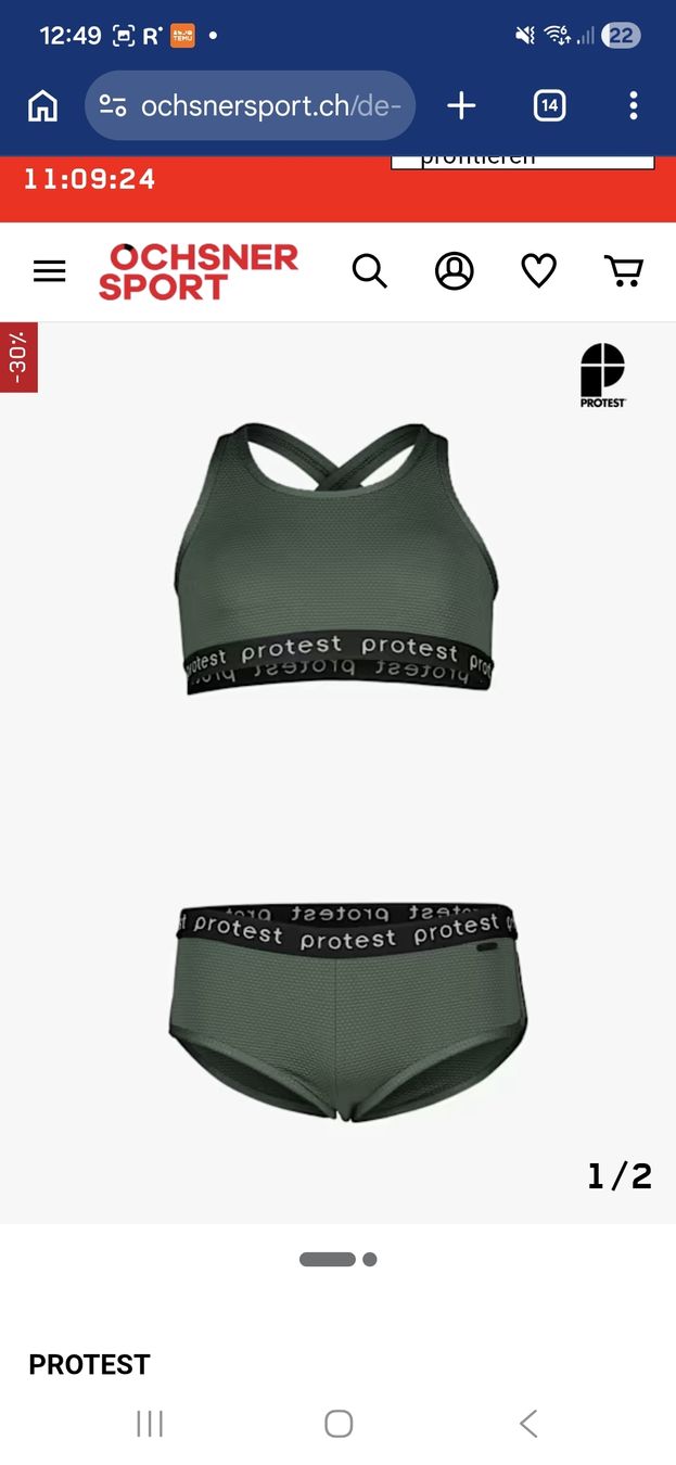 Costumi da bagno & Bikini: PROTEST Sport Badeset Set Grösse 152 Khaki – Usato da Baar venduto da Jhonny18