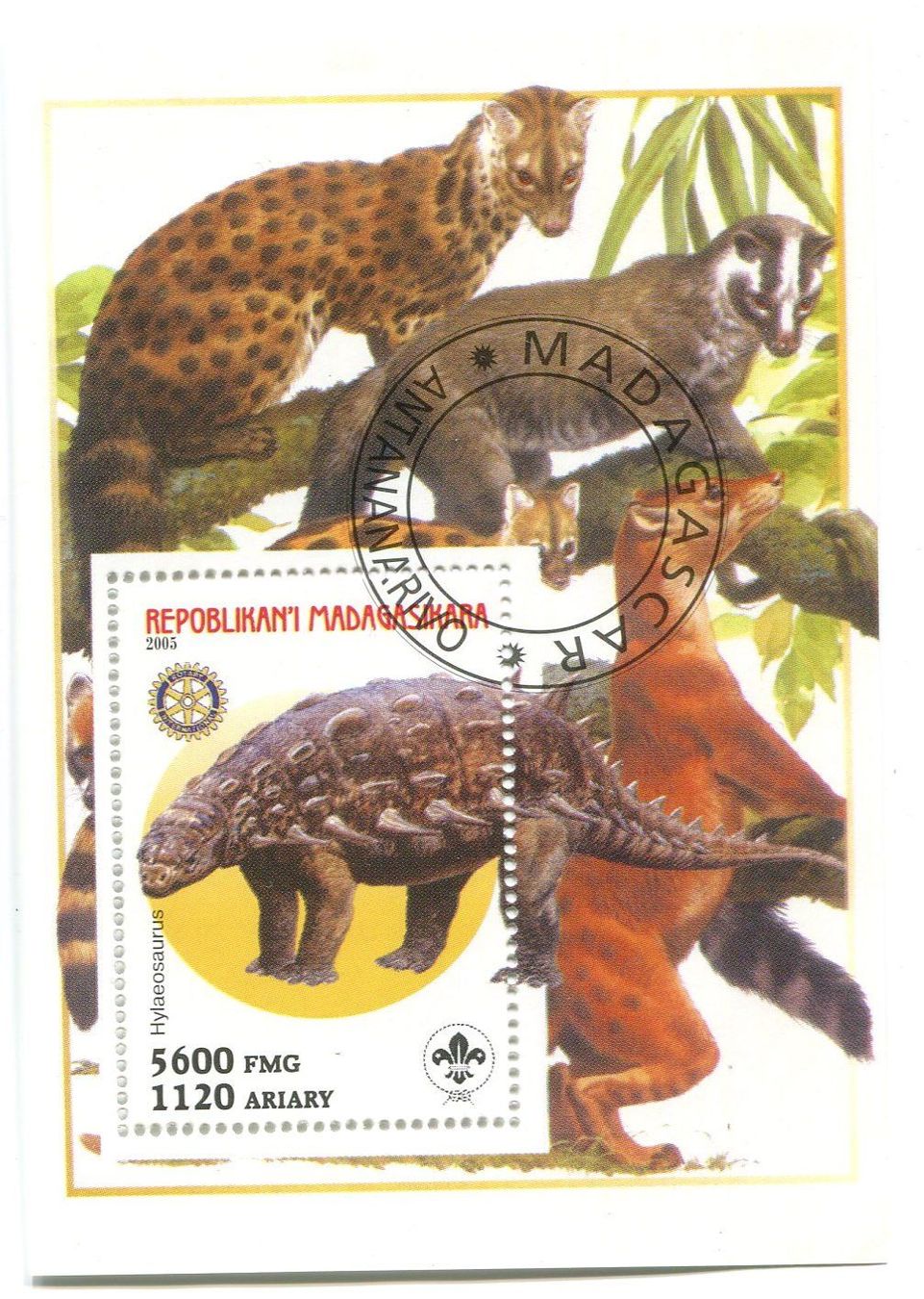 Alle Briefmarken: Block "Schleichkatzen". Madagaskar – Neu und originalverpackt aus Basel von Butsch5