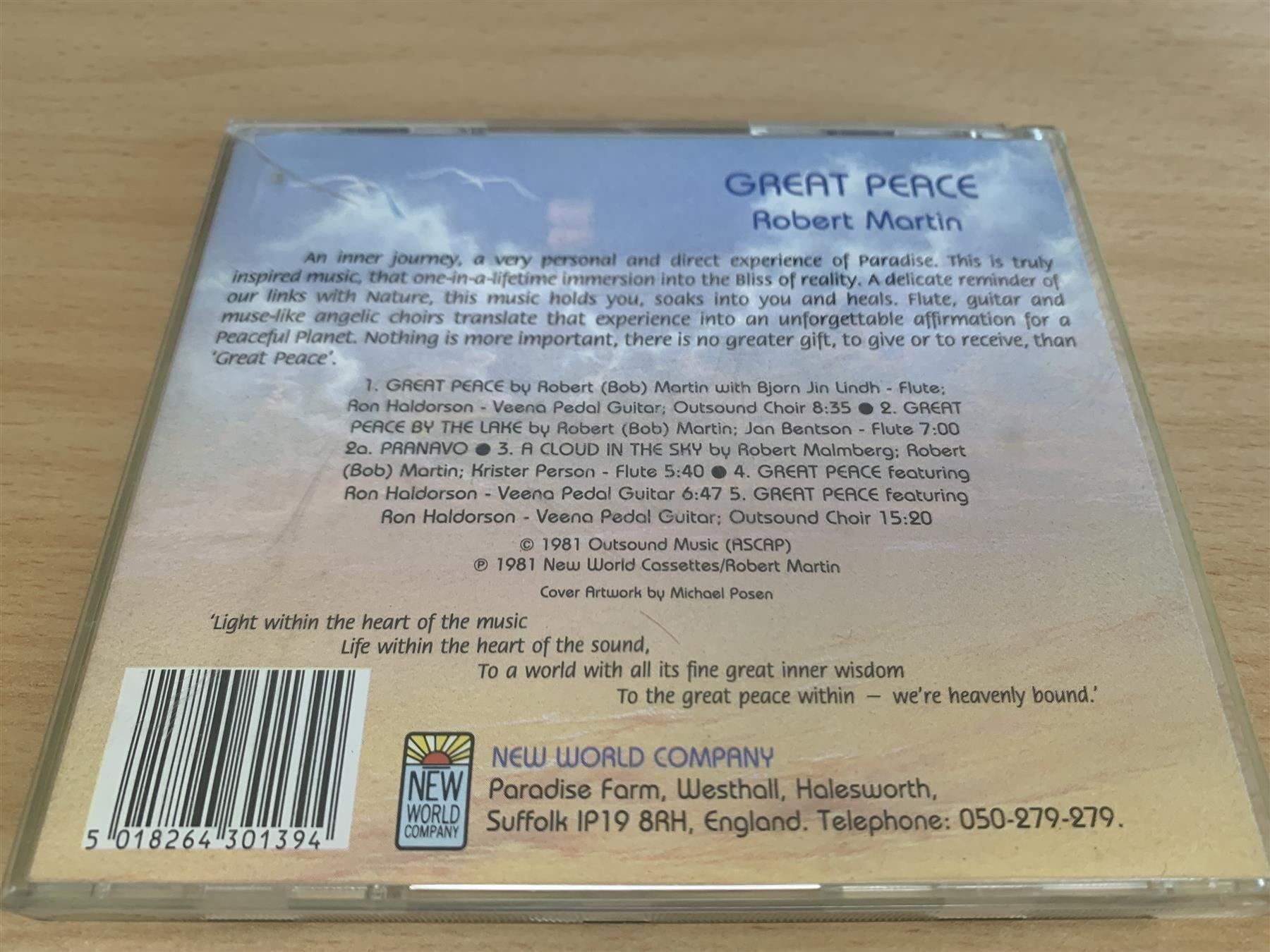 CD: Robert Martin – Great Peace – Usato da Rikon im Tösstal venduto da Alpenmutz 1