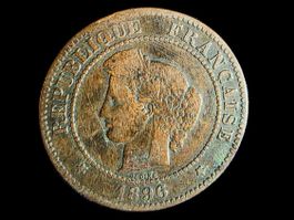 FRANKREICH 5 CENTIMES 1896 A