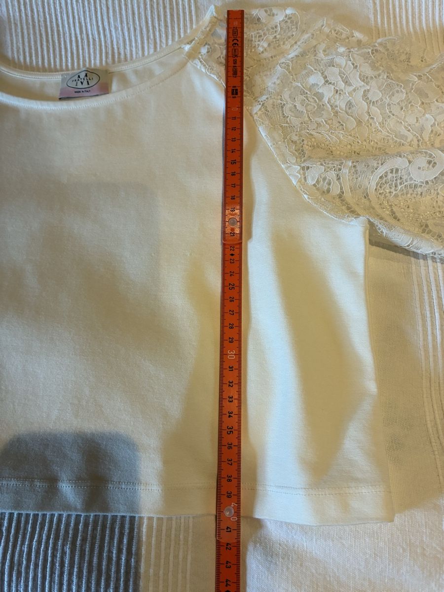 Tops: Cropped Top weiss mit Spitze Gr S – Gebraucht aus Heiden von sab_rzm2 3