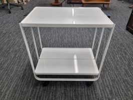 Servierwagen weiss, klappbar mit Rollen