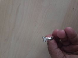 Silber ring 925 Blatt umgewickelt