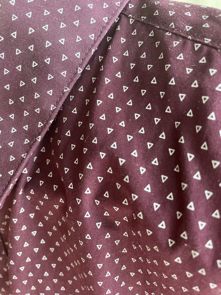 Hemden: Chemise bordeaux XS, motifs triangles – Neu (gemäss Beschreibung) aus Bure von Nono22x 1