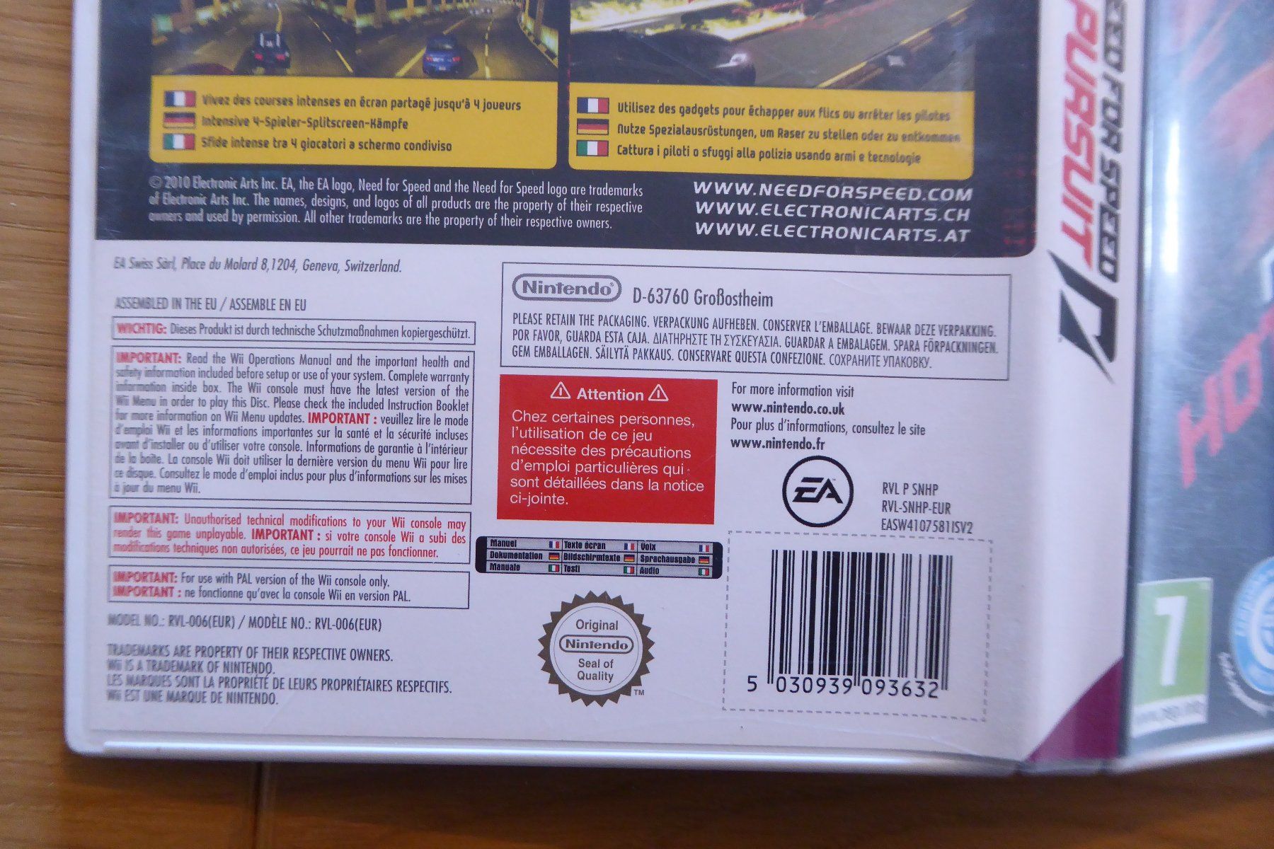 Nintendo Spiele: Nintendo WII Hot Pursuit – Gebraucht aus Allschwil von Summelsarium 2