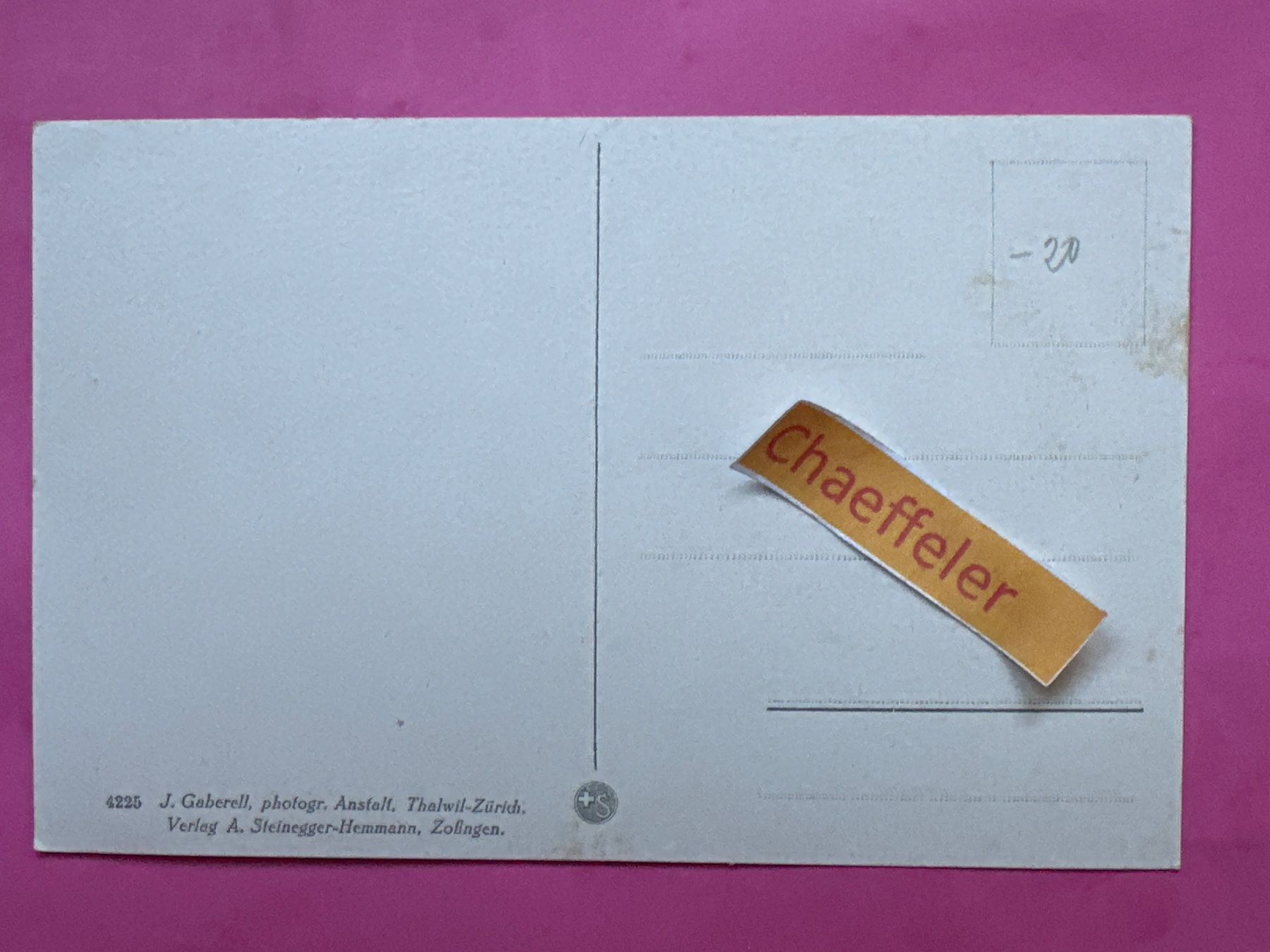 Cartoline postali: Zofingen vom Heiternplatz aus – Usato da Zürich venduto da Chaeffeler 1