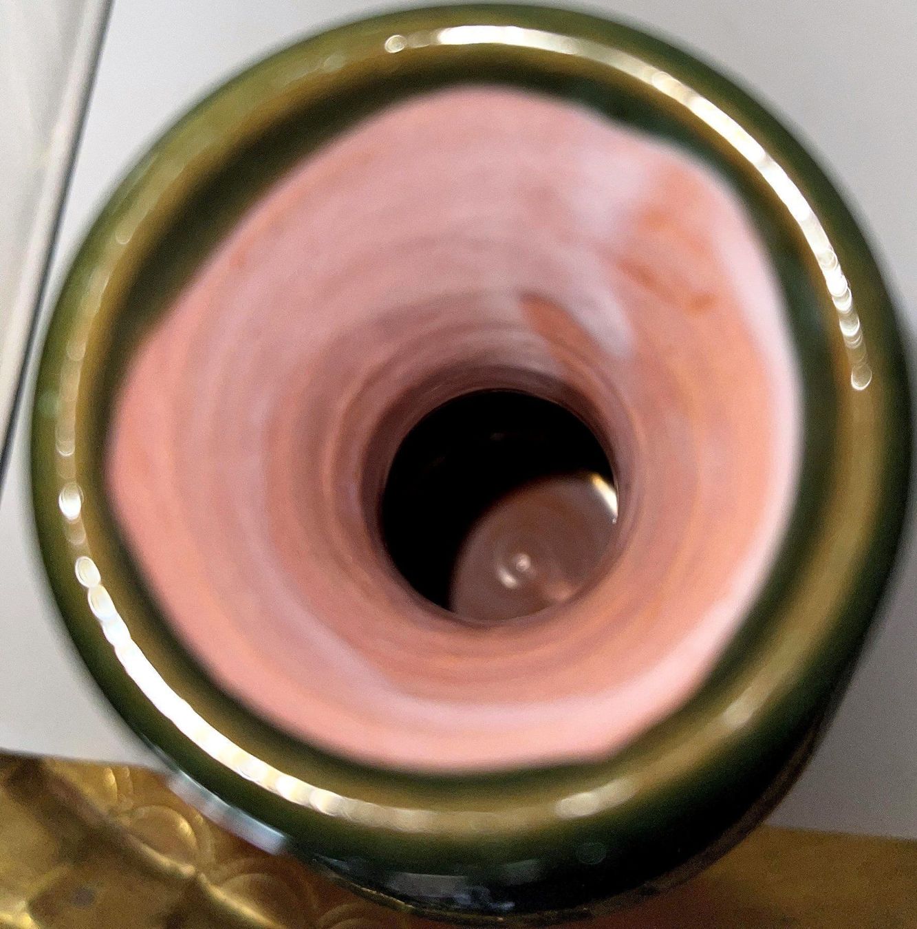 Vasen & Gefässe: Vase Keramik grün – Neu (gemäss Beschreibung) aus Lutzenberg von Truhe 1