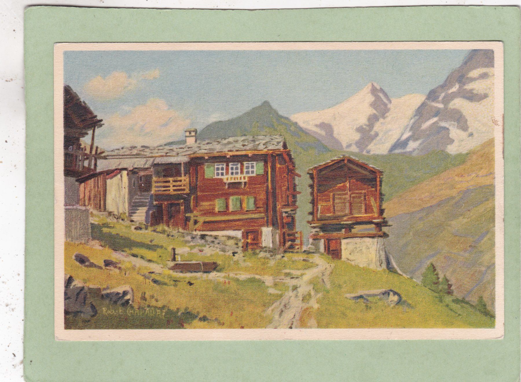 Cartoline postali: Saas-Fee mit Fletschhorn – Usato da Herisau venduto da Lisegrat2008