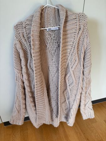 Zara beige Jacke mit Tasche S