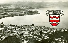 Morges - Vue aérienne de La Côte jusqu'à Lausanne