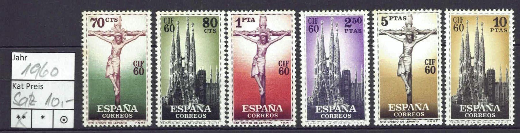 Tutti i francobolli: Spanien Satz von 1960 postfrisch** – Usato da Basel venduto da Pfefferschootte