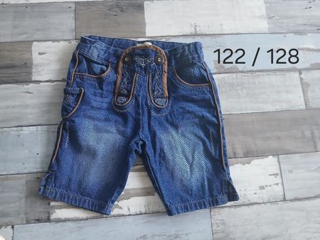 122 128 coole Wiesn Jeans Lederhose Look ♡
