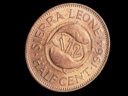 SIERRA LEONE 1/2 CENT 1964