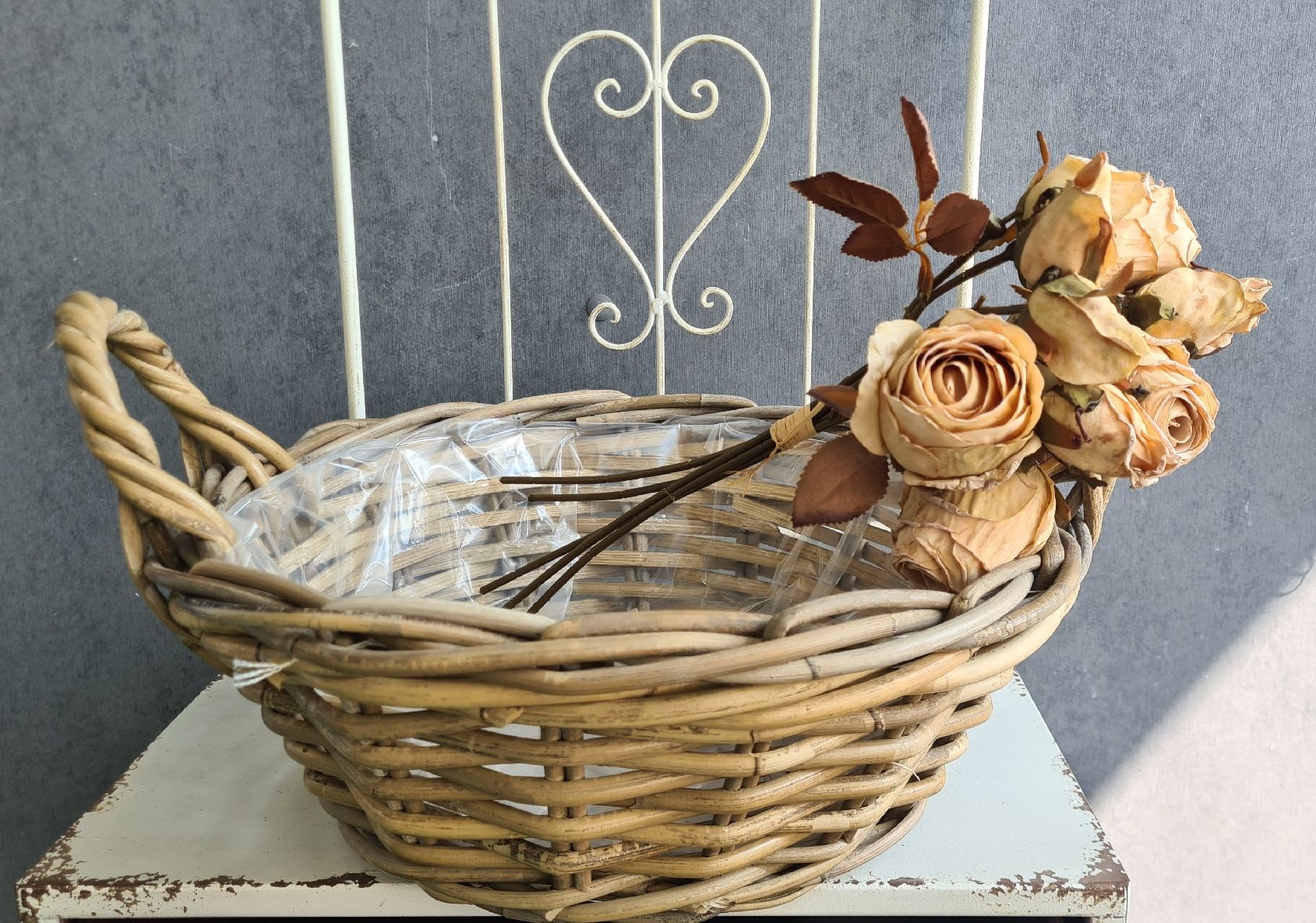 Sonstiges für Haushalt & Wohnen: Shabby- chic Korb gross – Neu und originalverpackt aus Böttstein von decodor-angi