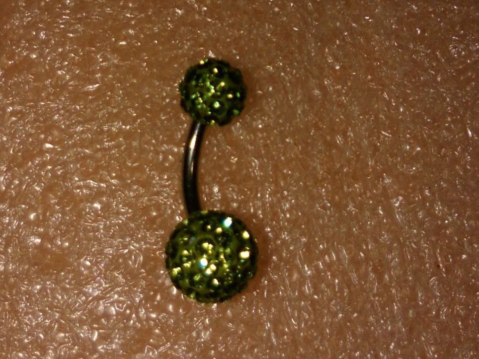Piercingschmuck: BAUCHNABEL PIERCING,,MIT ECHT KRISTALL,,HELLGRÜN – Neu (gemäss Beschreibung) aus Basel von bijoutrie_4