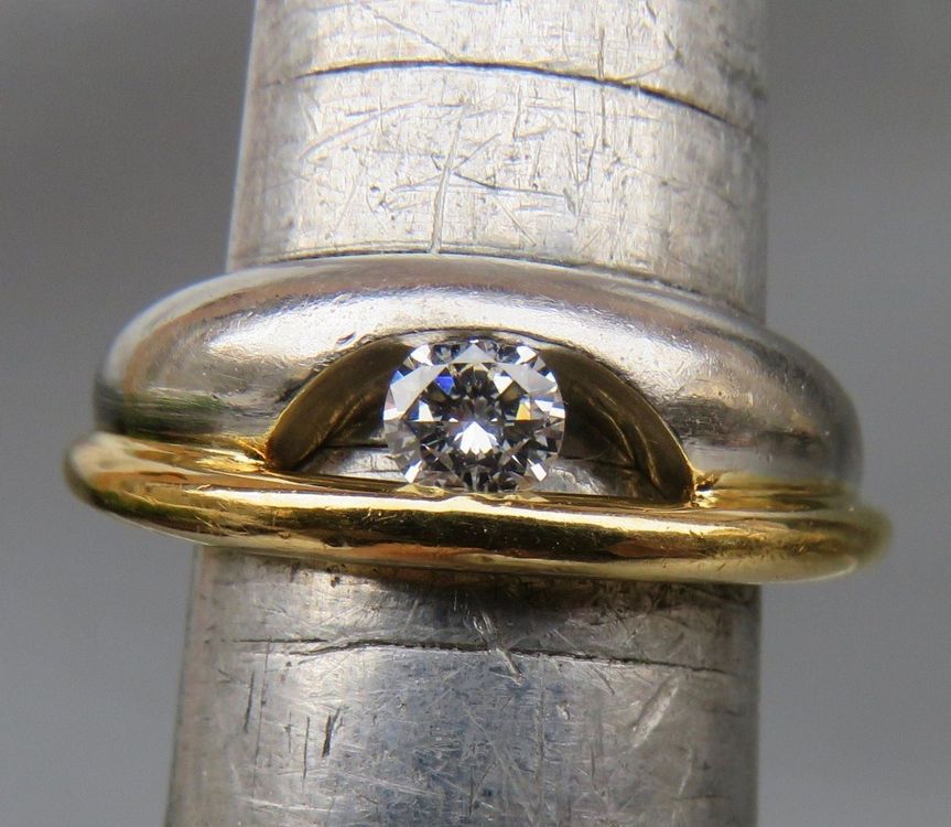 Ring 950 Platin/750 Gold mit Brillant 8,5 gr. (Gebraucht) in Bottmingen ...