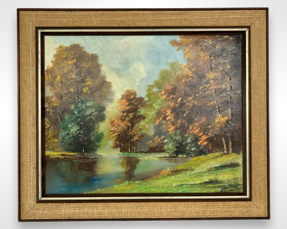 VIYYIEA Leinwand-Wandbilder Set (2er) – Weiße Rose & Landschaft – Gerahmte Ölmalerei, Bauernhaus-Stil Für Wohnzimmer