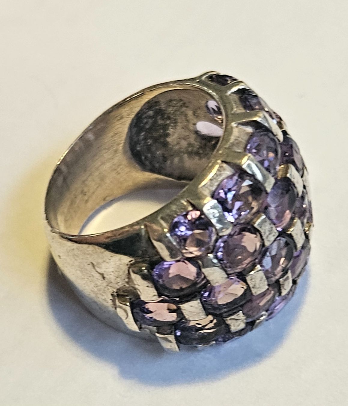 Anelli: Ring Silber mit lila Amethist Steinen Grösse 58 – Nuovo (secondo la descrizione) da Zürich venduto da Bieter04 2