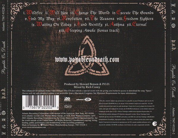 CDs: P.O.D. – Payable On Death – D'occasion à St.Gallen par jalamusic 1