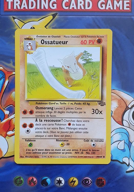 Pokémon Carte collezionabili: Carte Pokémon Ossatueur (Jungle) 39/64 (fr) – Nuovo (secondo la descrizione) da Bex venduto da Edji1138