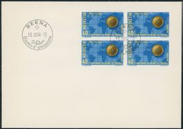 1954 - Werbemarken - Viererblock - FDC U4 ET - italienisch