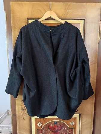 COS 100% Woll jacke 3/4 ärmel dunkelgrau gr. 36/S