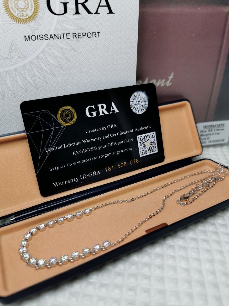 Catenine: Collier avec diamants de moissanite de 1,9 ct GRA – Nuovo e nell'imballaggio originale da Reconvilier venduto da Tsma67 7