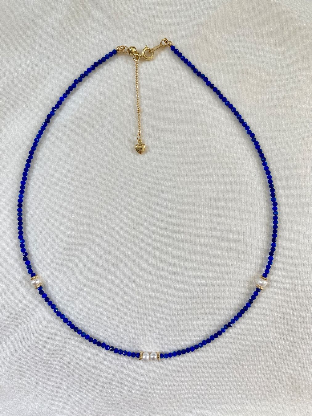 Catenine: Lapislazuli Süsswasserperlen Kette /echte – Nuovo e nell'imballaggio originale da Sarnen venduto da Yingsperlen3